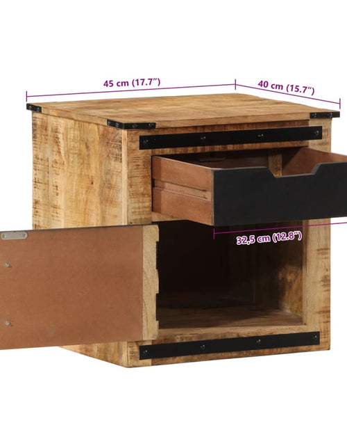 Загрузите изображение в средство просмотра галереи, Noptieră, 45x40x45 cm, lemn masiv de mango
