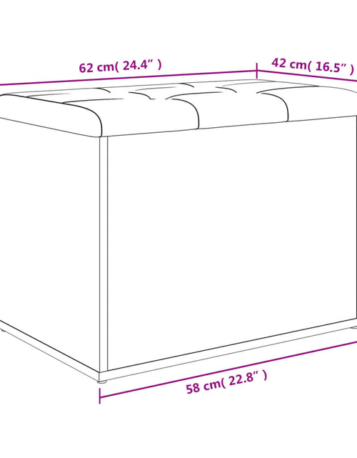 Încărcați imaginea în vizualizatorul Galerie, Bancă de depozitare, gri sonoma, 62x42x45 cm, lemn prelucrat
