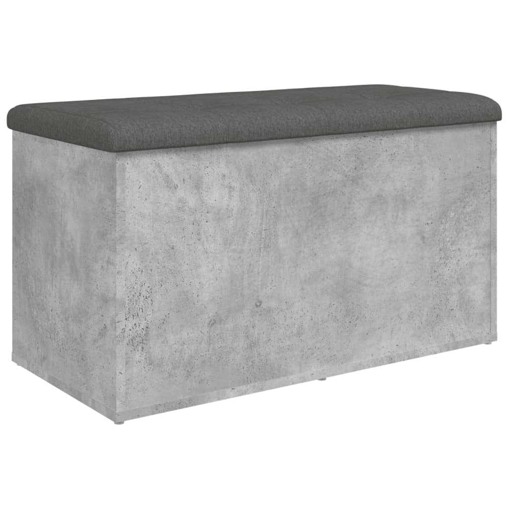 Bancă de depozitare, gri beton, 82x42x45 cm, lemn prelucrat