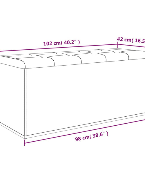 Încărcați imaginea în vizualizatorul Galerie, Bancă de depozitare, stejar maro, 102x42x45 cm, lemn prelucrat
