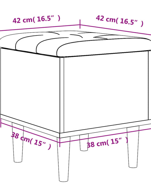 Încărcați imaginea în vizualizatorul Galerie, Bancă de depozitare, stejar sonoma, 42x42x46 cm, lemn prelucrat
