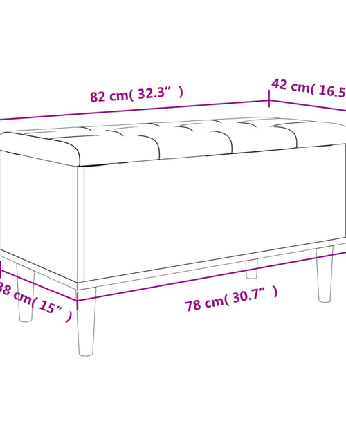 Încărcați imaginea în vizualizatorul Galerie, Bancă de depozitare, stejar sonoma, 82x42x46 cm, lemn prelucrat
