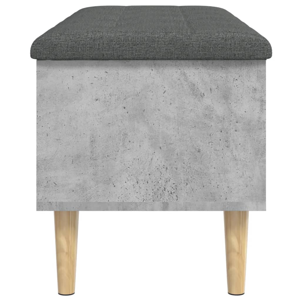 Bancă de depozitare, gri beton, 102x42x46 cm, lemn prelucrat