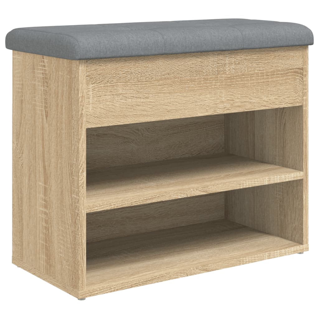 Bancă pentru pantofi stejar sonoma 62x32x50 cm lemn prelucrat