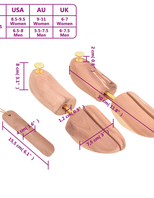 Загрузите изображение в средство просмотра галереи, Dispozitiv lărgire pantofi cu încălțător EU 39-41,5, lemn cedru - Lando

