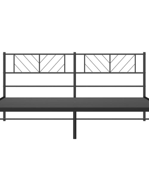 Загрузите изображение в средство просмотра галереи, Cadru de pat metalic cu tăblie, negru, 183x213 cm
