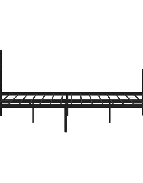 Загрузите изображение в средство просмотра галереи, Cadru pat metalic cu tăblie de cap/picioare, negru, 140x190 cm
