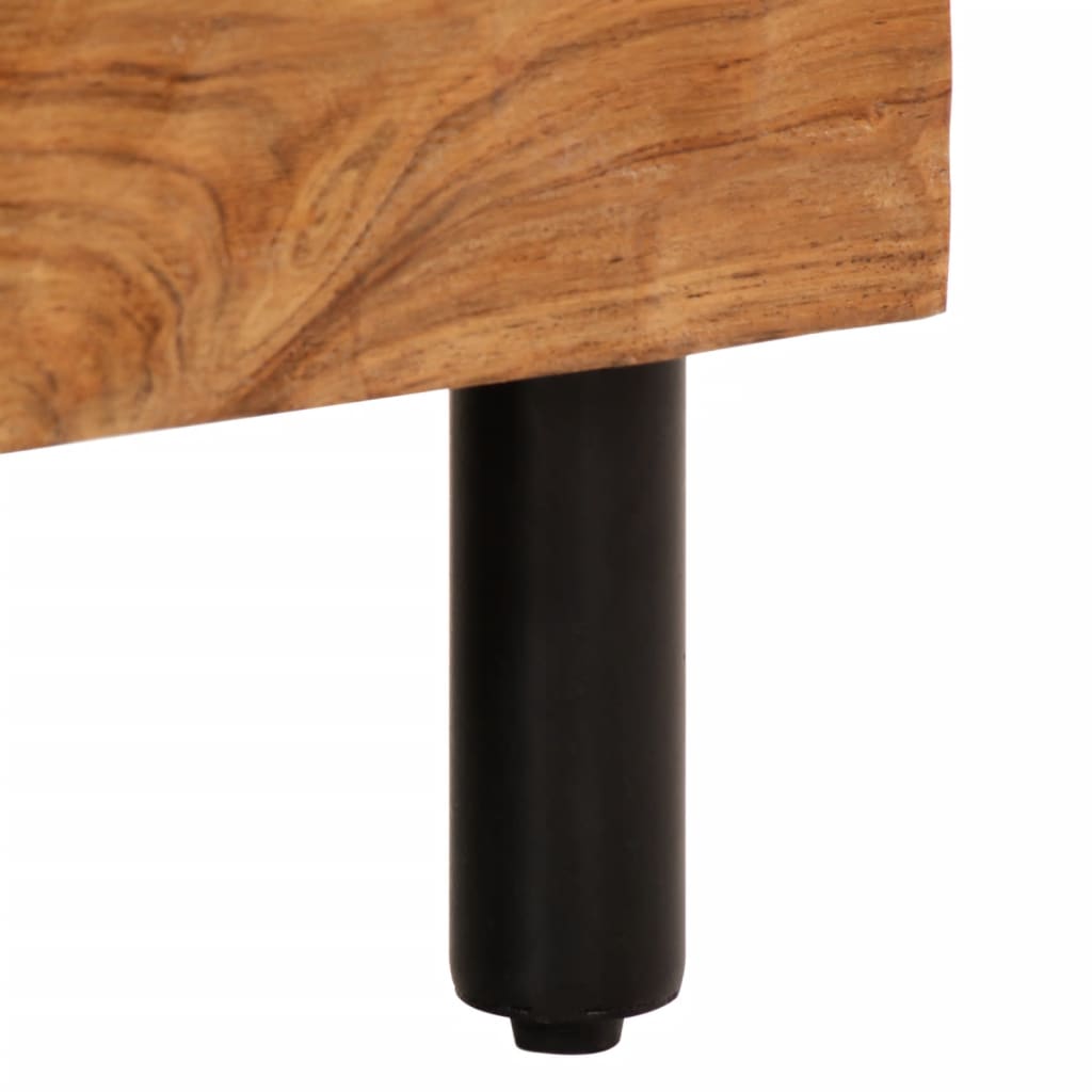 Dulapuri lateral, 2 buc., 60x33x75 cm, lemn masiv de acacia