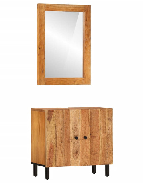 Încărcați imaginea în vizualizatorul Galerie, Set dulapuri de baie, 2 piese, lemn masiv de acacia - Lando
