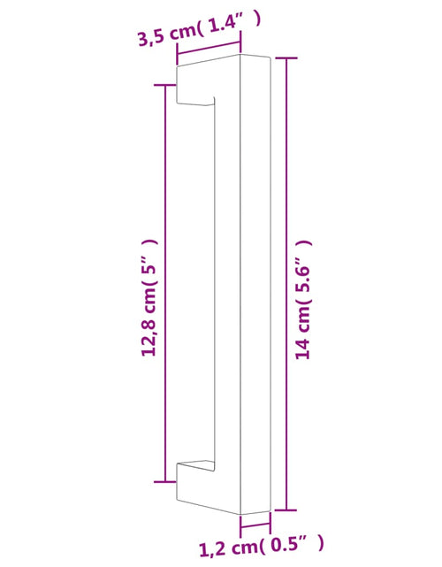 Загрузите изображение в средство просмотра галереи, Mânere de dulap, 10 buc., argintiu, 128 mm, oțel inoxidabil
