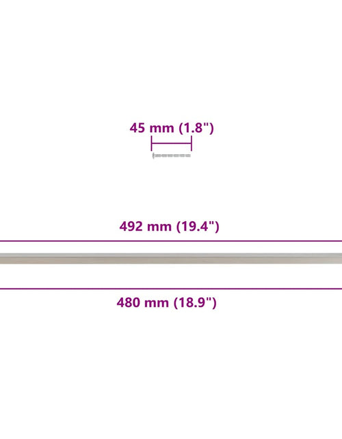 Загрузите изображение в средство просмотра галереи, Mânere de dulap, 5 buc., argintiu, 480 mm, oțel inoxidabil
