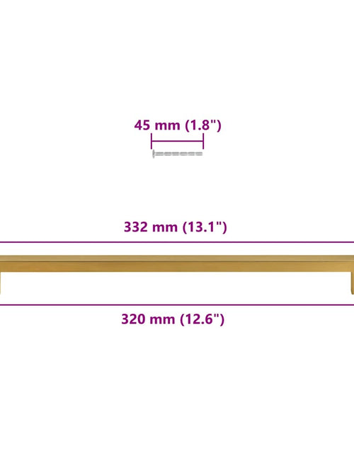 Încărcați imaginea în vizualizatorul Galerie, Mânere de dulap, 5 buc., auriu, 320 mm, oțel inoxidabil
