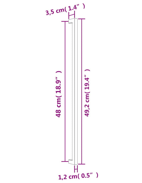 Загрузите изображение в средство просмотра галереи, Mânere de dulap, 5 buc., auriu, 480 mm, oțel inoxidabil
