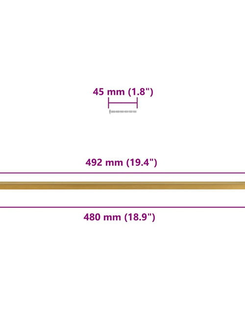 Загрузите изображение в средство просмотра галереи, Mânere de dulap, 5 buc., auriu, 480 mm, oțel inoxidabil
