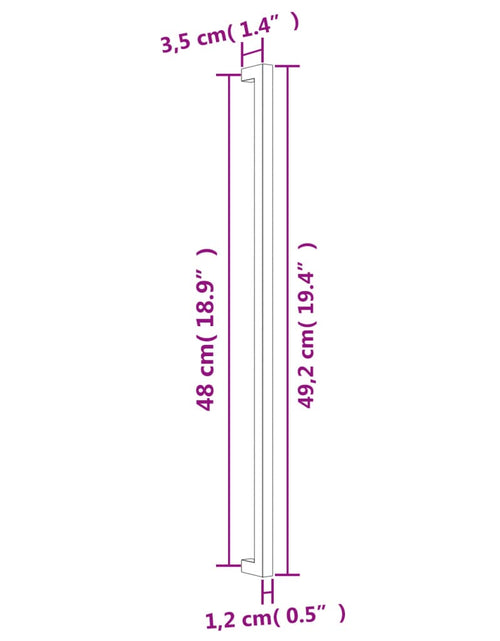 Загрузите изображение в средство просмотра галереи, Mânere de dulap, 5 buc., negru, 480 mm, oțel inoxidabil
