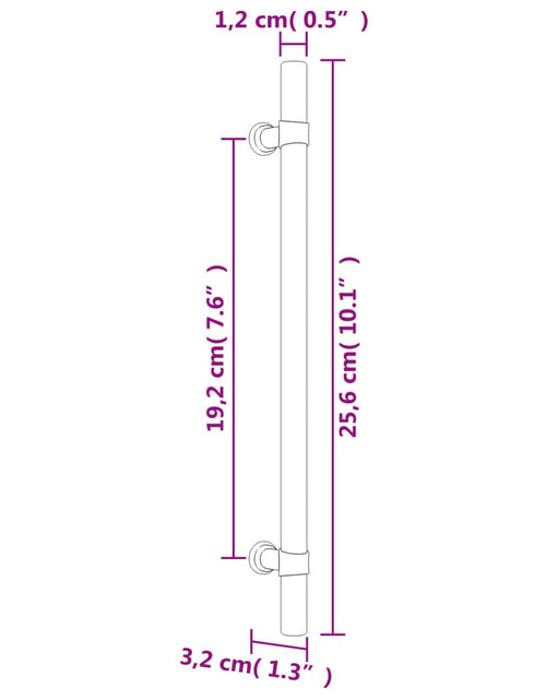 Încărcați imaginea în vizualizatorul Galerie, Mânere de dulap, 5 buc., bronz, 192 mm, oțel inoxidabil
