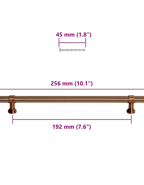 Încărcați imaginea în vizualizatorul Galerie, Mânere de dulap, 5 buc., bronz, 192 mm, oțel inoxidabil
