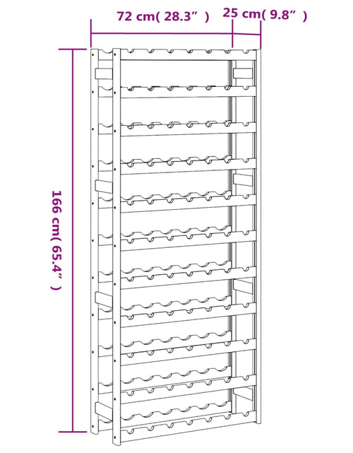 Încărcați imaginea în vizualizatorul Galerie, Suport sticle de vin, 77 sticle, gri, lemn masiv de pin - Lando
