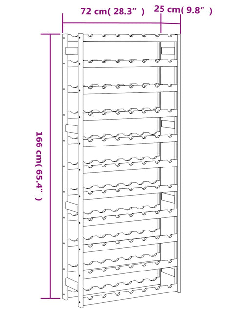 Încărcați imaginea în vizualizatorul Galerie, Suport sticle de vin, 77 sticle, negru, lemn masiv de pin - Lando
