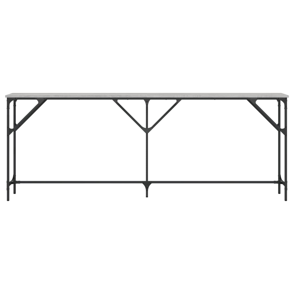 Măsuță consolă, gri sonoma, 200x29x75 cm, lemn prelucrat