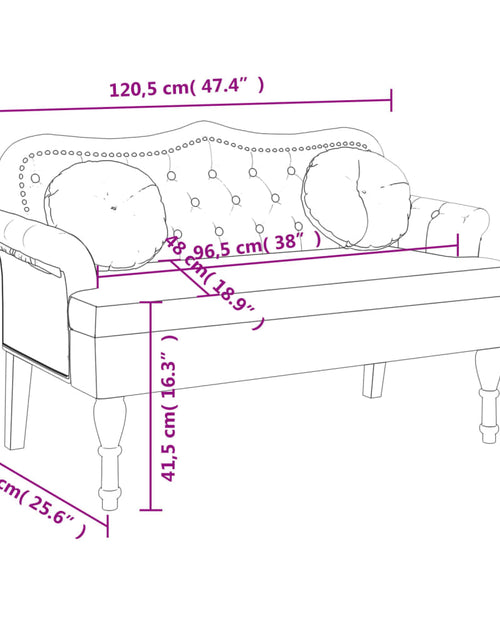 Încărcați imaginea în vizualizatorul Galerie, Banchetă cu perne, negru, 120,5x65x75 cm, catifea
