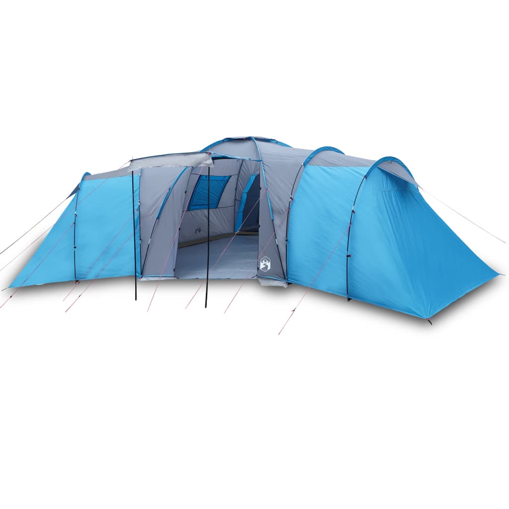 Cort camping 12 persoane, albastru, 840x720x200 cm, tafta 185T - Lando