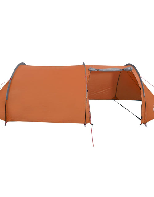 Încărcați imaginea în vizualizatorul Galerie, Cort camping 4 persoane gri/portocaliu 405x170x106cm tafta 185T - Lando
