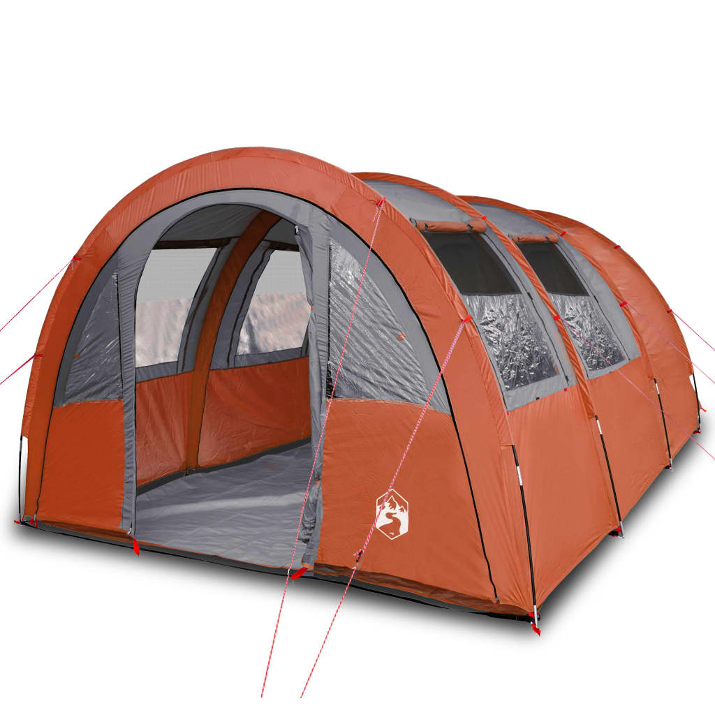 Cort camping 4 persoane gri/portocaliu 483x340x193cm tafta 185T - Lando