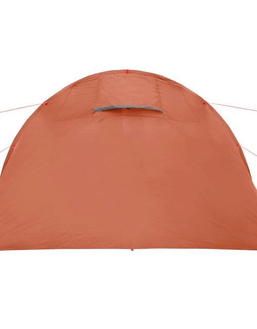 Încărcați imaginea în vizualizatorul Galerie, Cort camping 4 persoane gri/portocaliu 483x340x193cm tafta 185T - Lando
