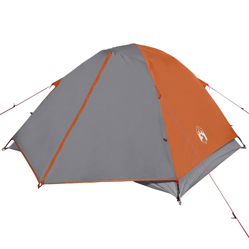 Cort camping 3 persoane gri/portocaliu 240x217x120cm tafta 190T - Lando