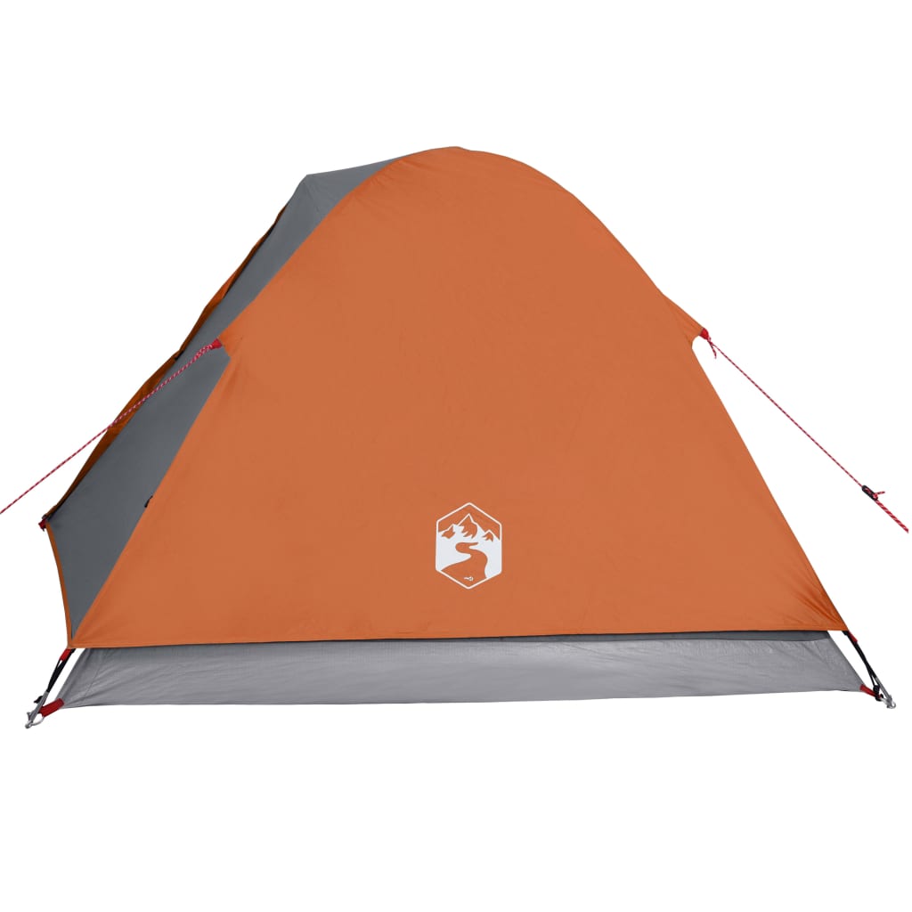 Cort camping 3 persoane gri/portocaliu 240x217x120cm tafta 190T - Lando