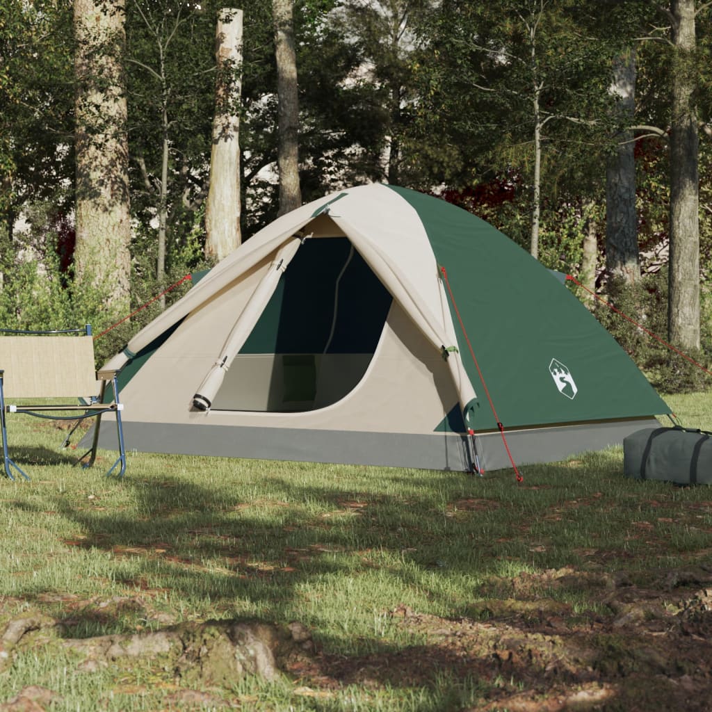 Cort de camping 6 persoane verde, 348x340x190 cm, tafta 190T - Lando