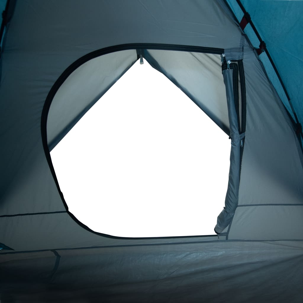 Cort de camping 6 persoane albastru, 348x340x190 cm, tafta 190T - Lando