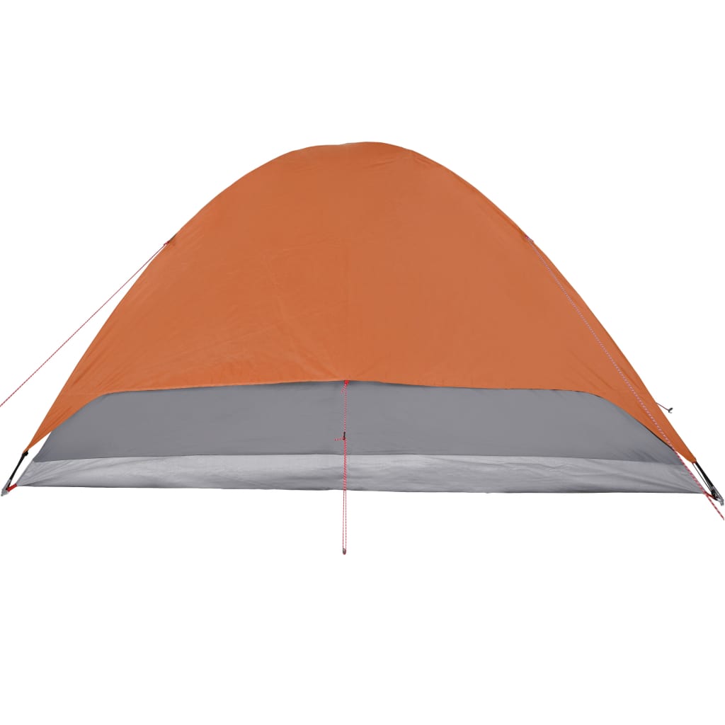 Cort camping 6 persoane gri/portocaliu 348x340x190cm tafta 190T - Lando