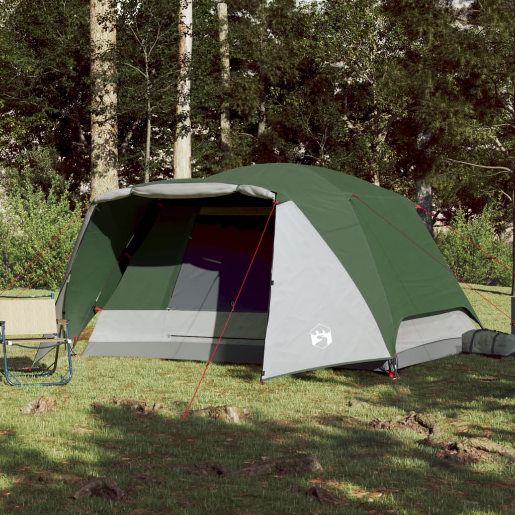 Cort de camping 4 persoane verde, 350x280x155 cm, tafta 190T - Lando