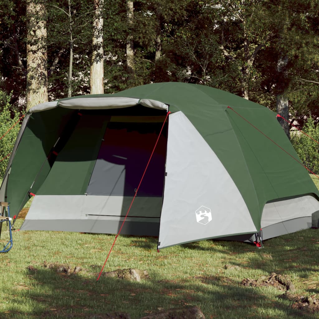 Cort de camping 4 persoane verde, 350x280x155 cm, tafta 190T - Lando