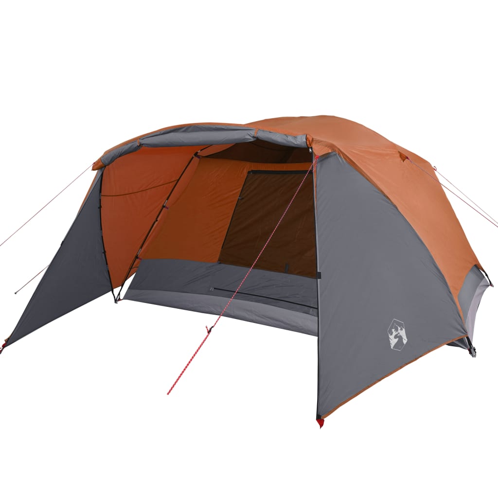 Cort camping 4 persoane gri/portocaliu 350x280x155cm tafta 190T - Lando