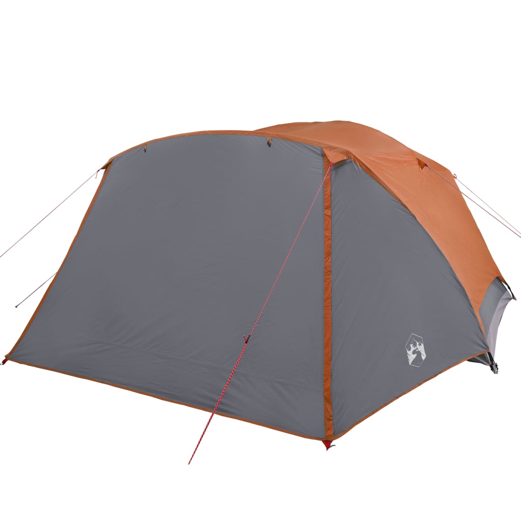 Cort camping 4 persoane gri/portocaliu 350x280x155cm tafta 190T - Lando