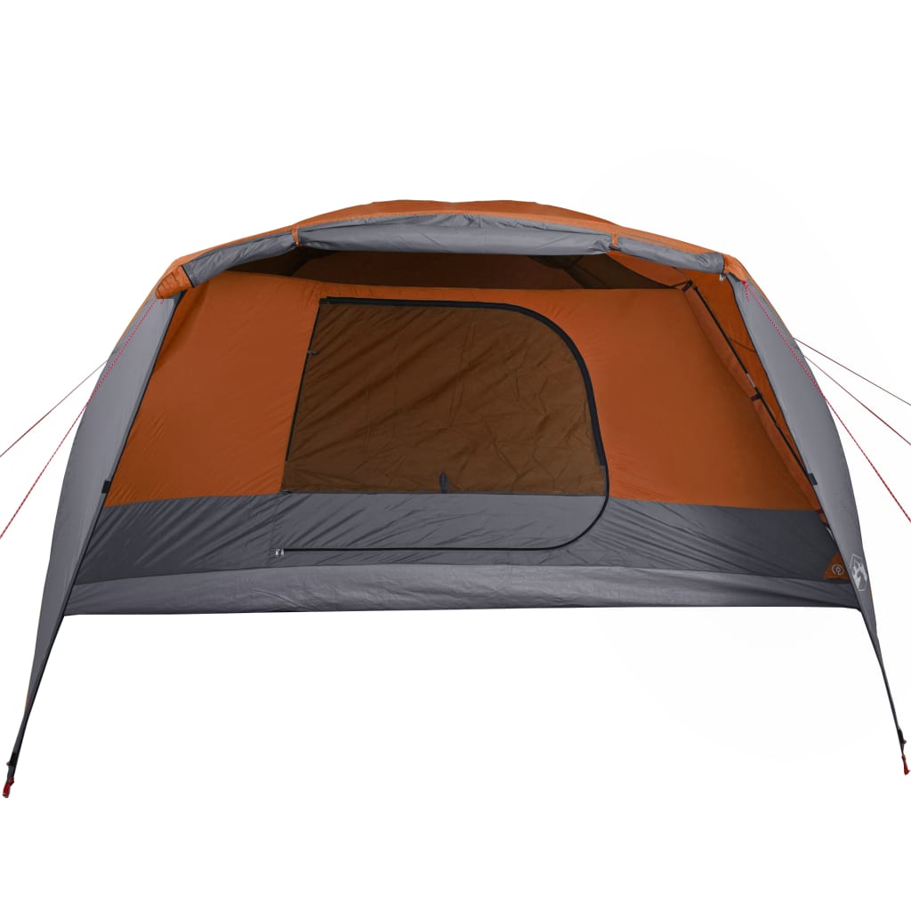 Cort camping 4 persoane gri/portocaliu 350x280x155cm tafta 190T - Lando