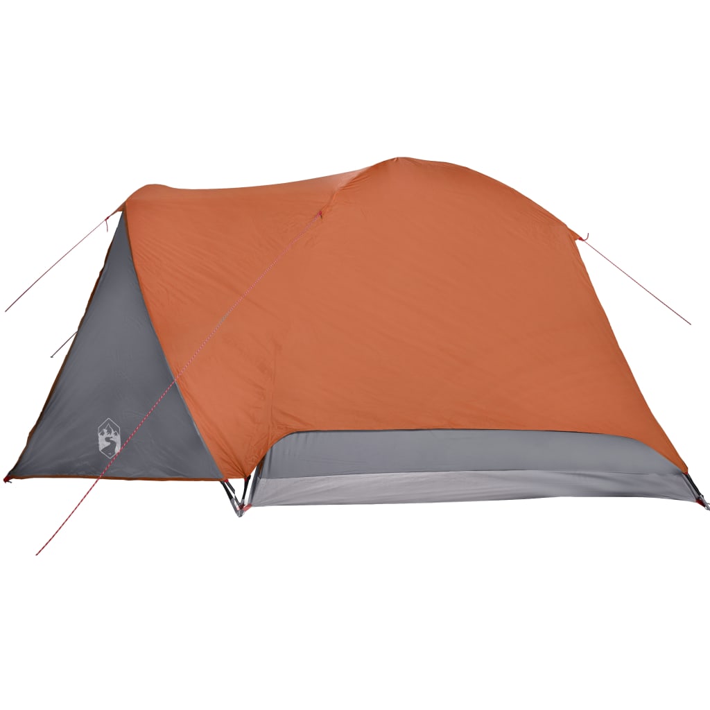 Cort camping 4 persoane gri/portocaliu 350x280x155cm tafta 190T - Lando