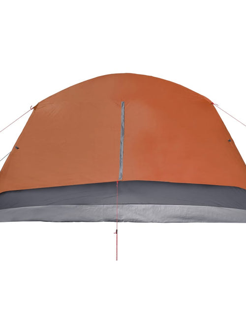 Încărcați imaginea în vizualizatorul Galerie, Cort camping 4 persoane gri/portocaliu 350x280x155cm tafta 190T - Lando
