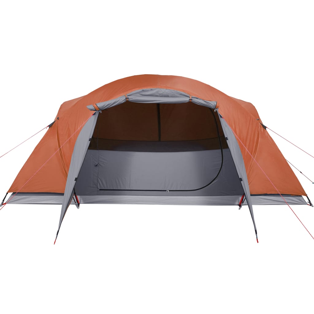 Cort camping 8 persoane gri/portocaliu 360x430x195cm tafta 190T - Lando