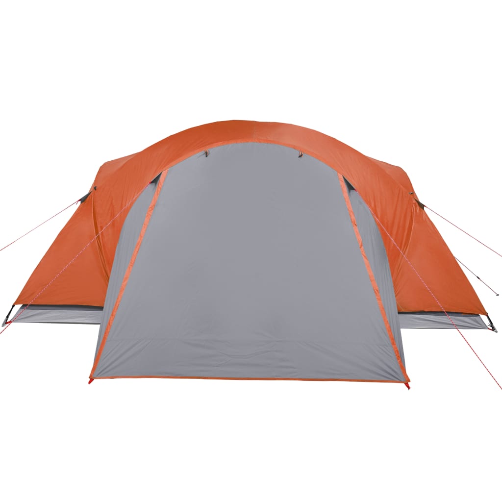 Cort camping 8 persoane gri/portocaliu 360x430x195cm tafta 190T - Lando