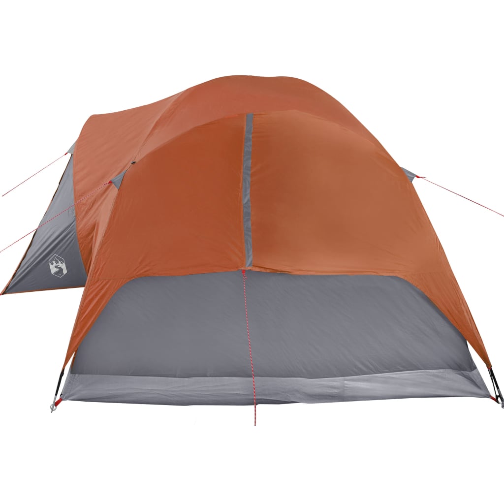 Cort camping 8 persoane gri/portocaliu 360x430x195cm tafta 190T - Lando