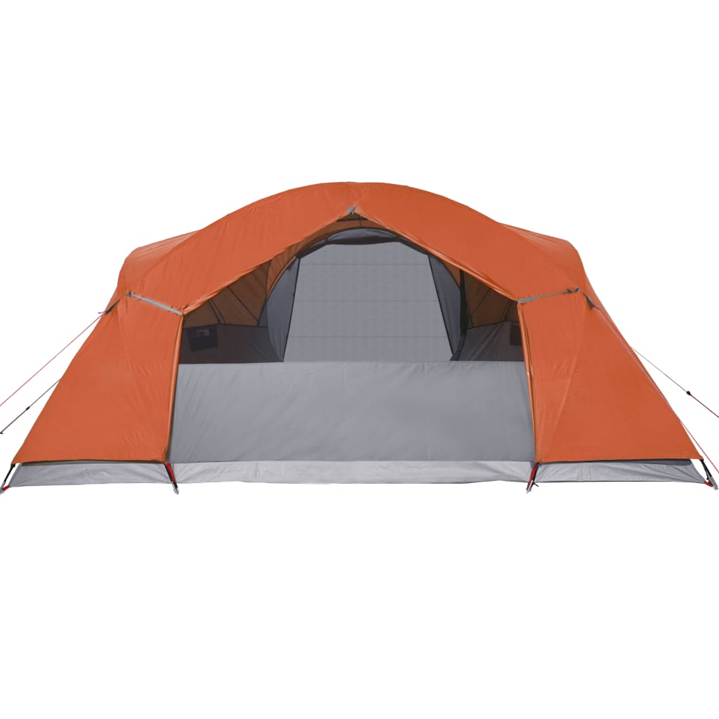 Cort camping 8 persoane gri/portocaliu 360x430x195cm tafta 190T - Lando