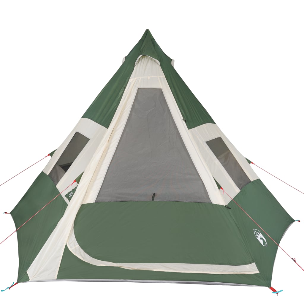 Cort de camping 7 persoane, verde, 350x350x280 cm, tafta 185T - Lando