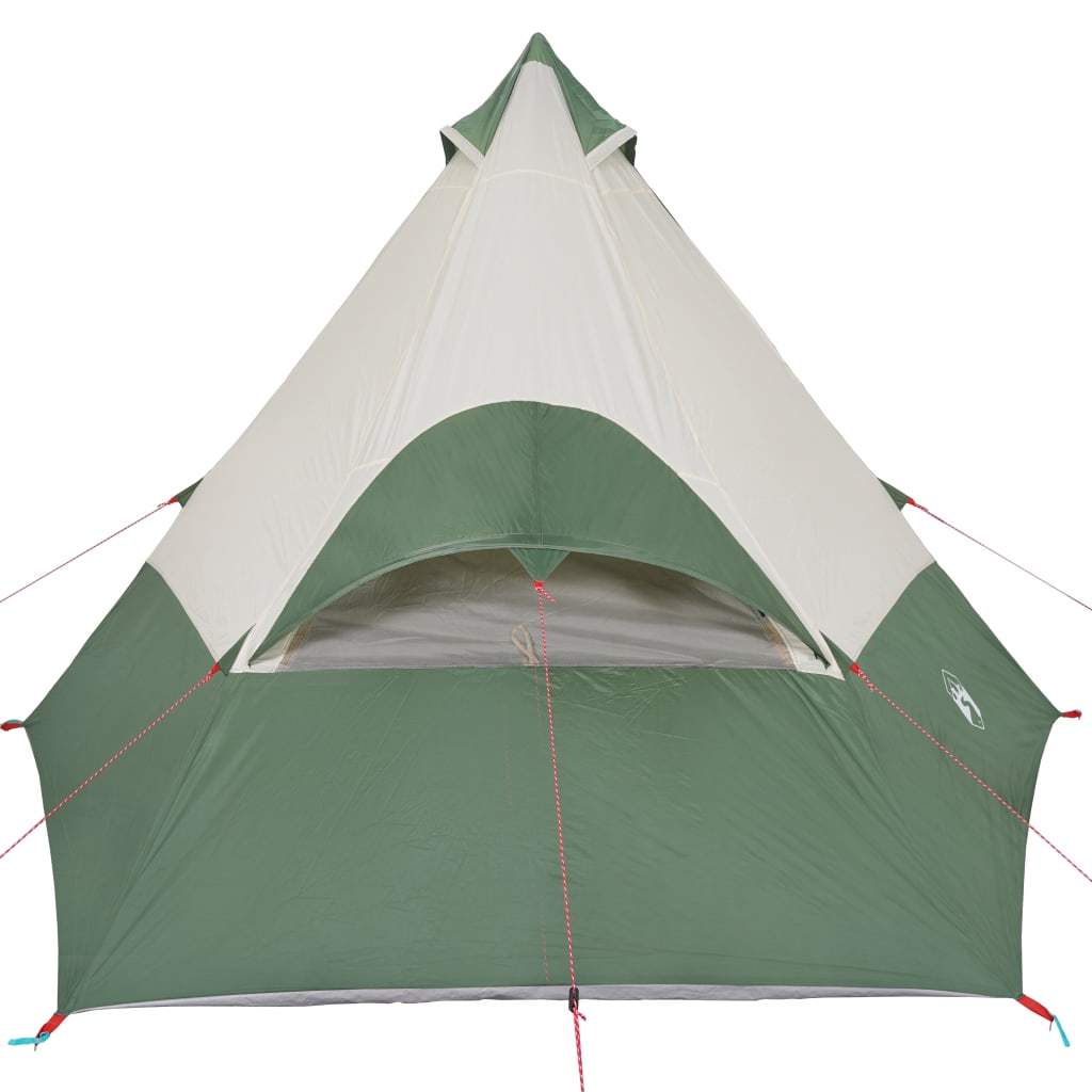 Cort de camping 7 persoane, verde, 350x350x280 cm, tafta 185T - Lando