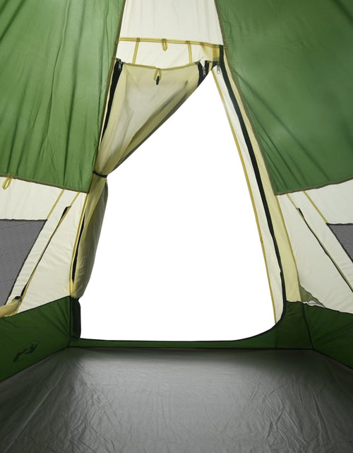Încărcați imaginea în vizualizatorul Galerie, Cort de camping 7 persoane, verde, 350x350x280 cm, tafta 185T - Lando
