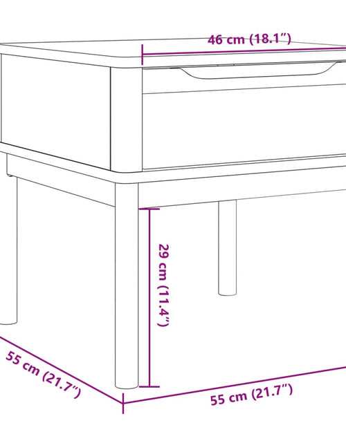 Загрузите изображение в средство просмотра галереи, Măsuță de veioză FLORO maro ceară 55x55x54 cm lemn masiv pin
