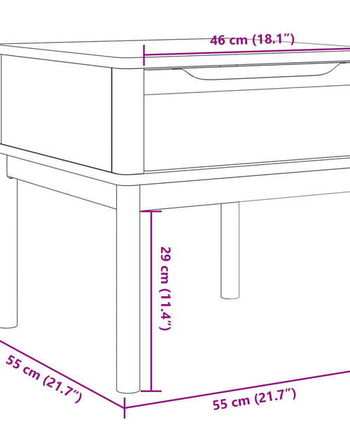 Încărcați imaginea în vizualizatorul Galerie, Măsuță de veioză FLORO alb 55x55x54 cm lemn masiv pin
